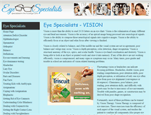Tablet Screenshot of eyespecialists.org